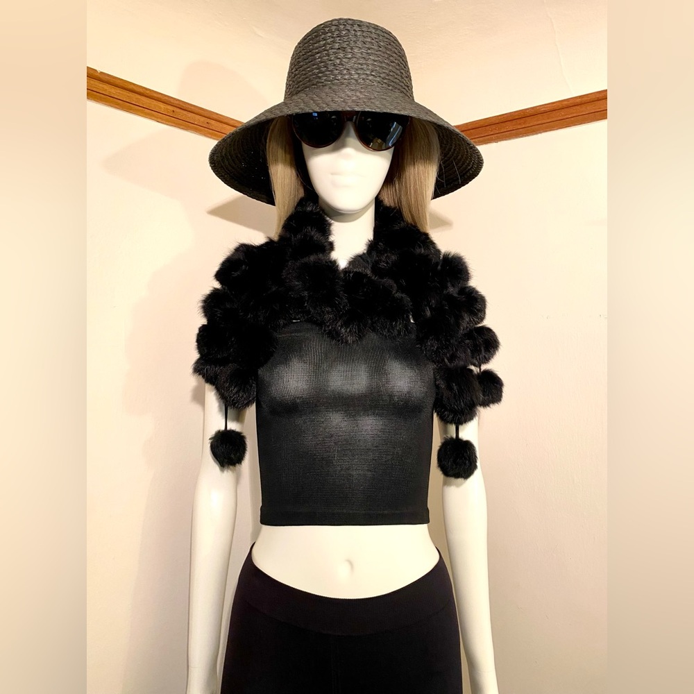 Luxurious Black Wrap Scarf